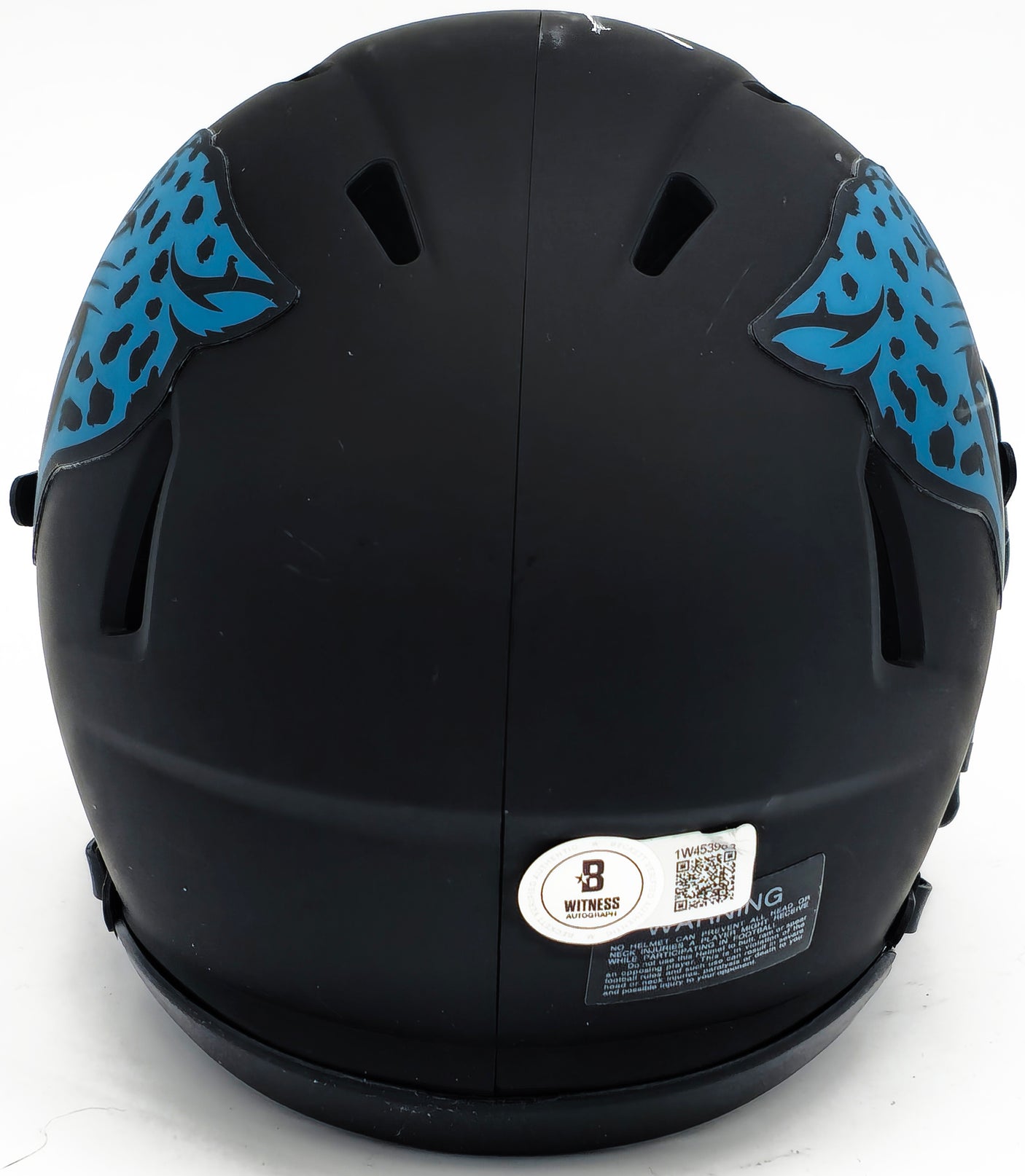 Travis Etienne Autographed Jacksonville Jaguars Eclipse Black Speed Mini Helmet Beckett BAS Witness Stock #225125