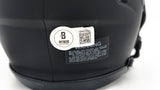 Travis Etienne Autographed Jacksonville Jaguars Eclipse Black Speed Mini Helmet Beckett BAS Witness Stock #225125