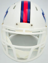 Jim Kelly Autographed Buffalo Bills White Speed Mini Helmet Beckett BAS Witness Stock #224820
