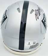Davante Adams Autographed Las Vegas Raiders Silver Speed Mini Helmet Beckett BAS Witness Stock #224822