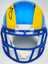 Aaron Donald Autographed Los Angeles Rams Blue Speed Mini Helmet Beckett BAS Witness Stock #224833