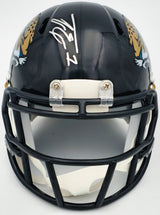 Travis Etienne Autographed Jacksonville Jaguars Black Speed Mini Helmet Beckett BAS Witness Stock #225128