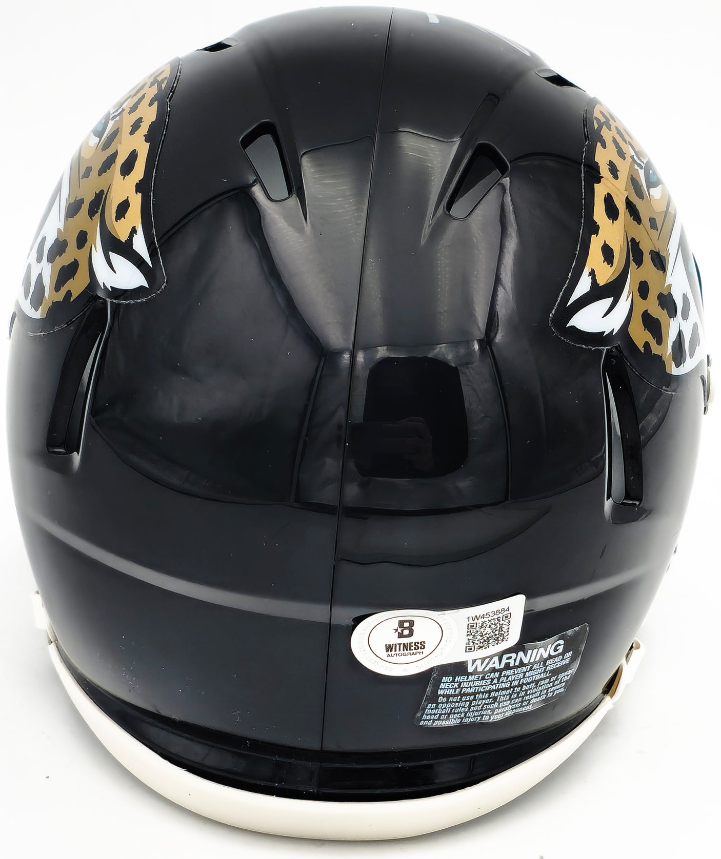 Travis Etienne Autographed Jacksonville Jaguars Black Speed Mini Helmet Beckett BAS Witness Stock #225128