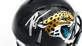 Travis Etienne Autographed Jacksonville Jaguars Black Speed Mini Helmet JSA Stock #224825