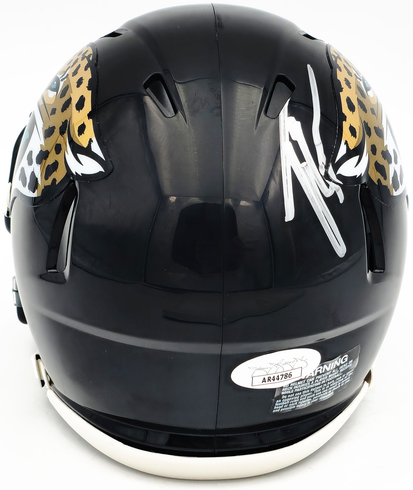 Travis Etienne Autographed Jacksonville Jaguars Black Speed Mini Helmet JSA Stock #224825