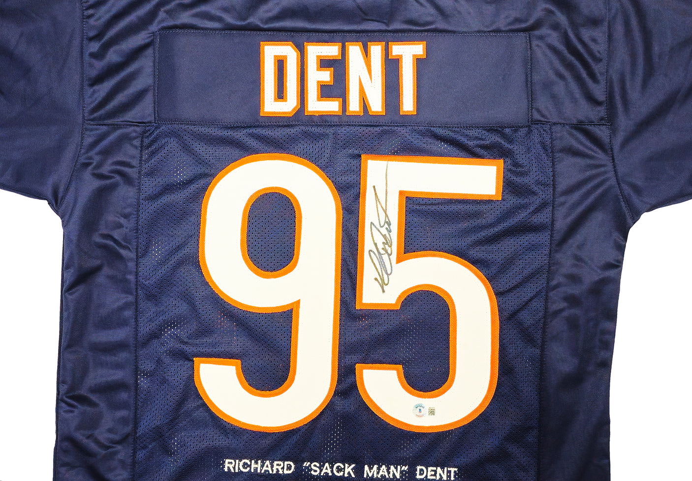 Chicago Bears Richard Dent Autographed Dark Blue Jersey With Stats Beckett BAS Witness Stock #224836