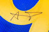 Los Angeles Rams Aaron Donald Autographed Blue Jersey Beckett BAS Witness Stock #224834