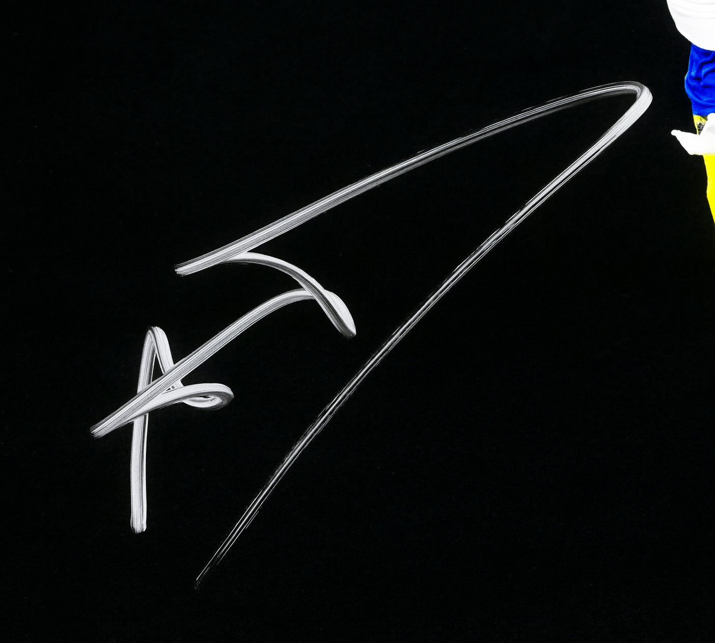 Aaron Donald Autographed 16x20 Photo Los Angeles Rams Super Bowl LVI 56 Spotlight Beckett BAS Witness Stock #224854