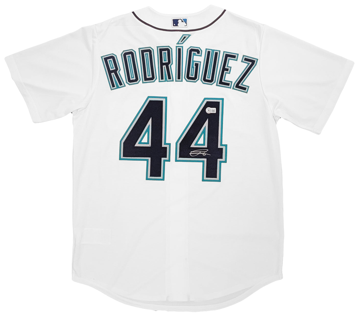 Seattle Mariners Julio Rodriguez Autographed White Nike Jersey Size M Beckett BAS Stock #212095