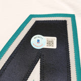 Seattle Mariners Julio Rodriguez Autographed White Nike Jersey Size XL Beckett BAS Stock #212094