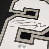 San Antonio Spurs Manu Ginobili Autographed Black Authentic Mitchell & Ness Swingman Jersey Size L Beckett BAS Witness Stock #211906