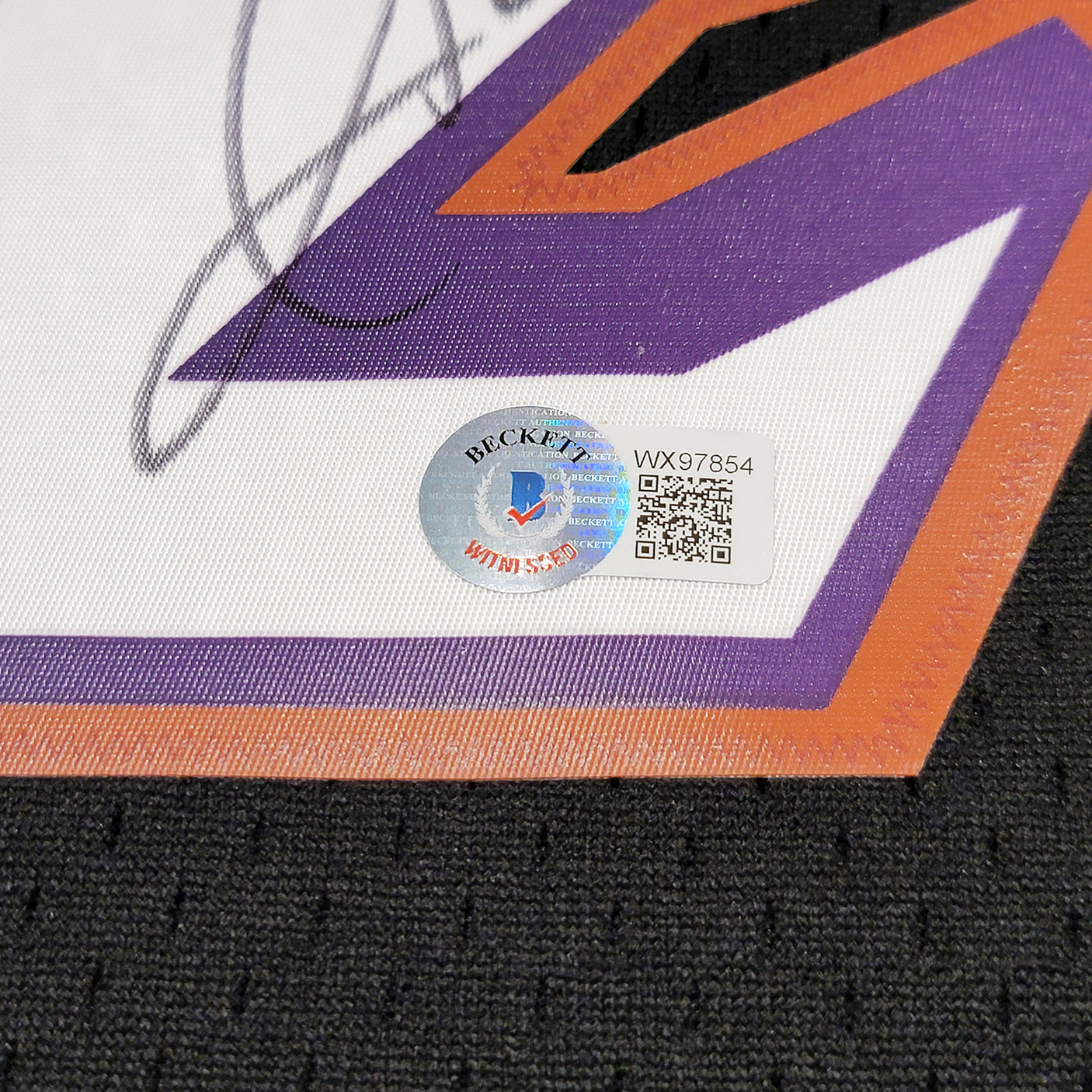 Utah Jazz Karl Malone Autographed Black Authentic Mitchell & Ness Jersey Size L Beckett BAS Witness Stock #211878