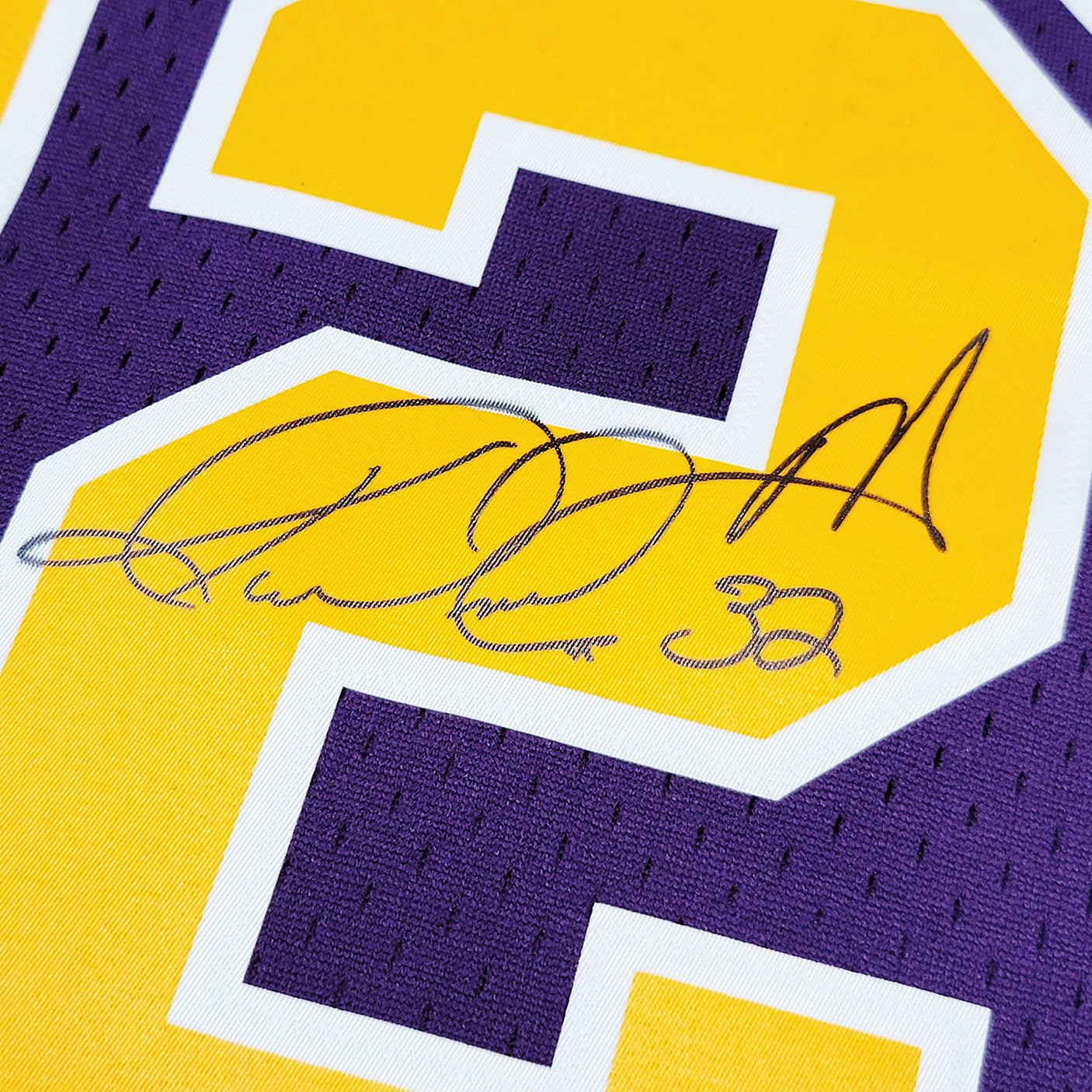 Utah Jazz Karl Malone Autographed Purple Authentic Mitchell & Ness Jersey Size L Beckett BAS Witness Stock #211882