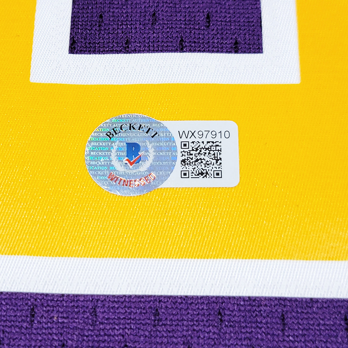 Utah Jazz Karl Malone Autographed Purple Authentic Mitchell & Ness Jersey Size L Beckett BAS Witness Stock #211882