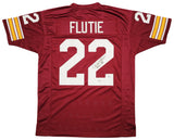Boston College Eagles Doug Flutie Autographed Red Jersey Beckett BAS Witness Stock #211887