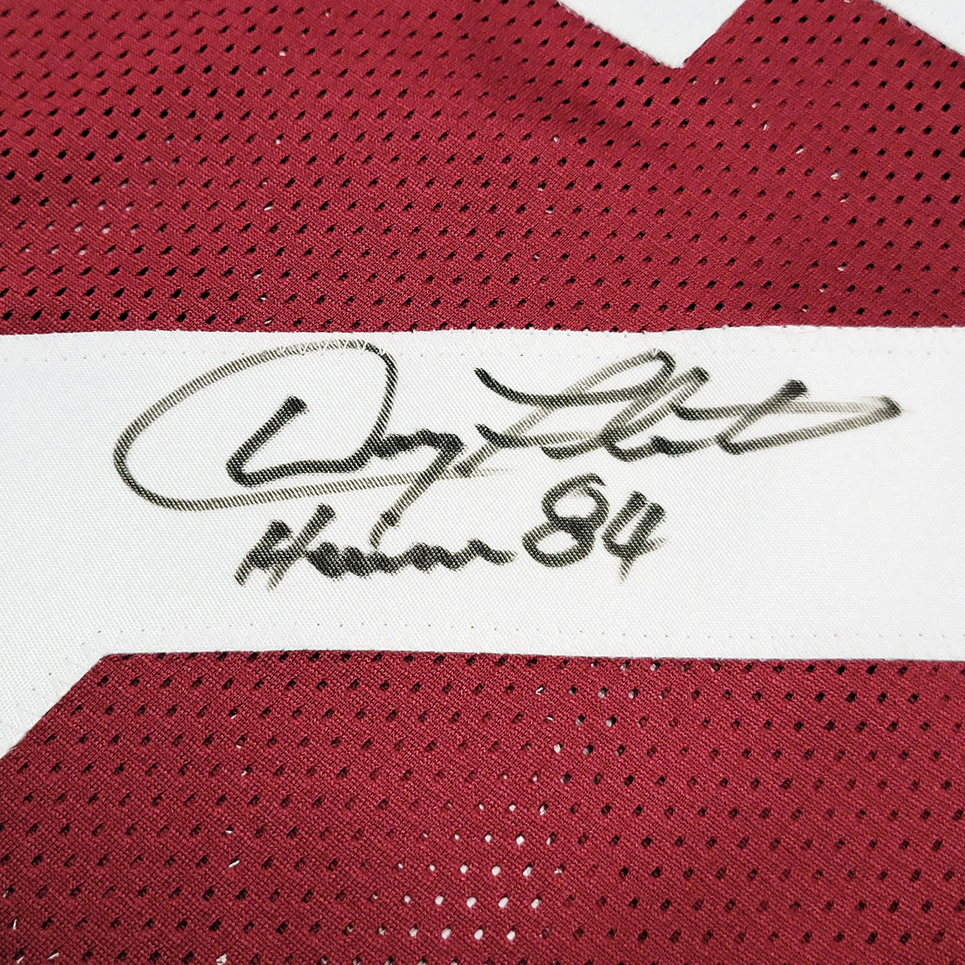 Boston College Eagles Doug Flutie Autographed Red Jersey Beckett BAS Witness Stock #211887