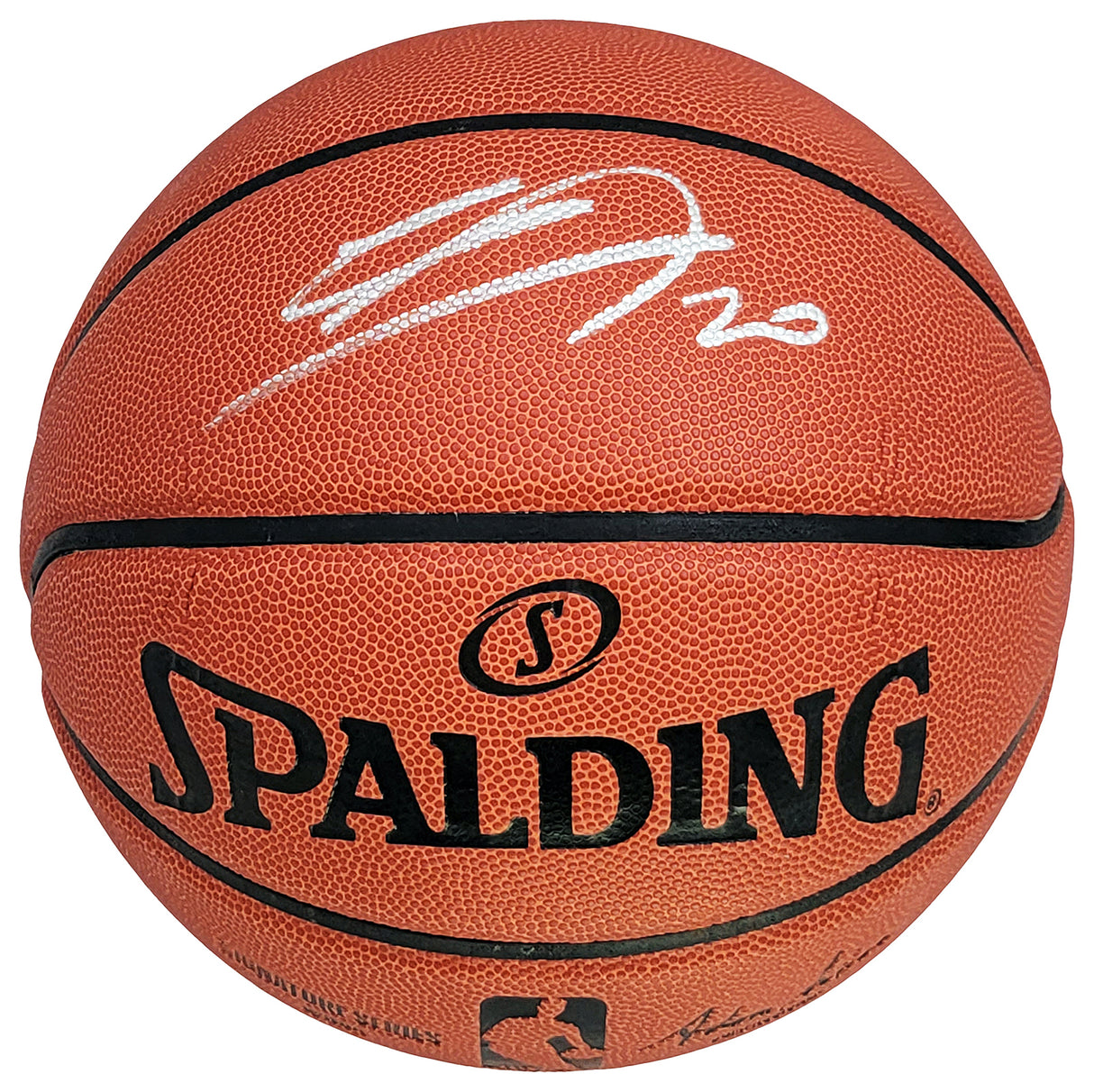 Manu Ginobili Autographed Official Spalding Signature Series Basketball San Antonio Spurs Beckett BAS Witness Stock #211904