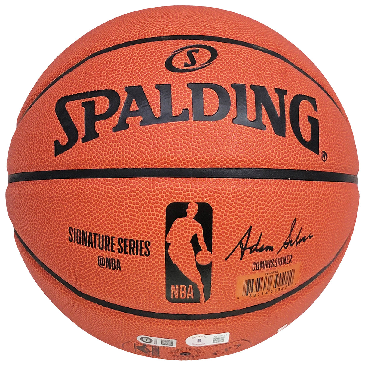 David Robinson Autographed Official Spalding Signature Series Basketball San Antonio Spurs Beckett BAS Witness Stock #211899