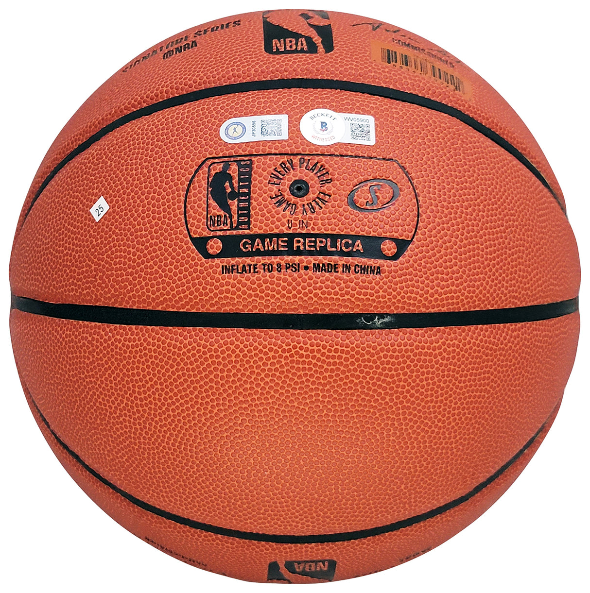 Jordan Poole Autographed Official Spalding Signature Series Basketball Golden State Warriors Beckett BAS Witness Stock #211898