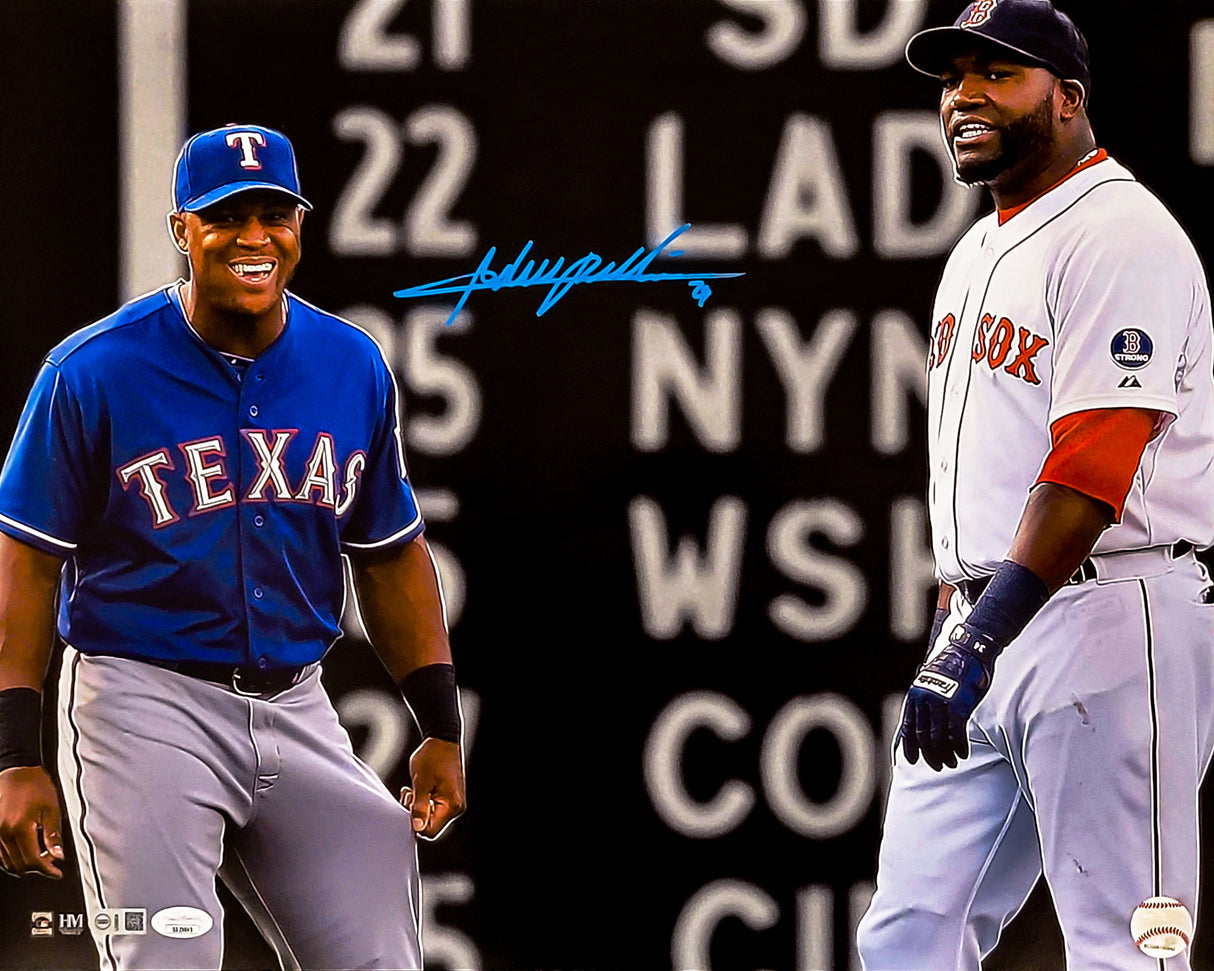 Adrian Beltre Autographed 16x20 Photo Texas Rangers With David Ortiz JSA Stock #211895