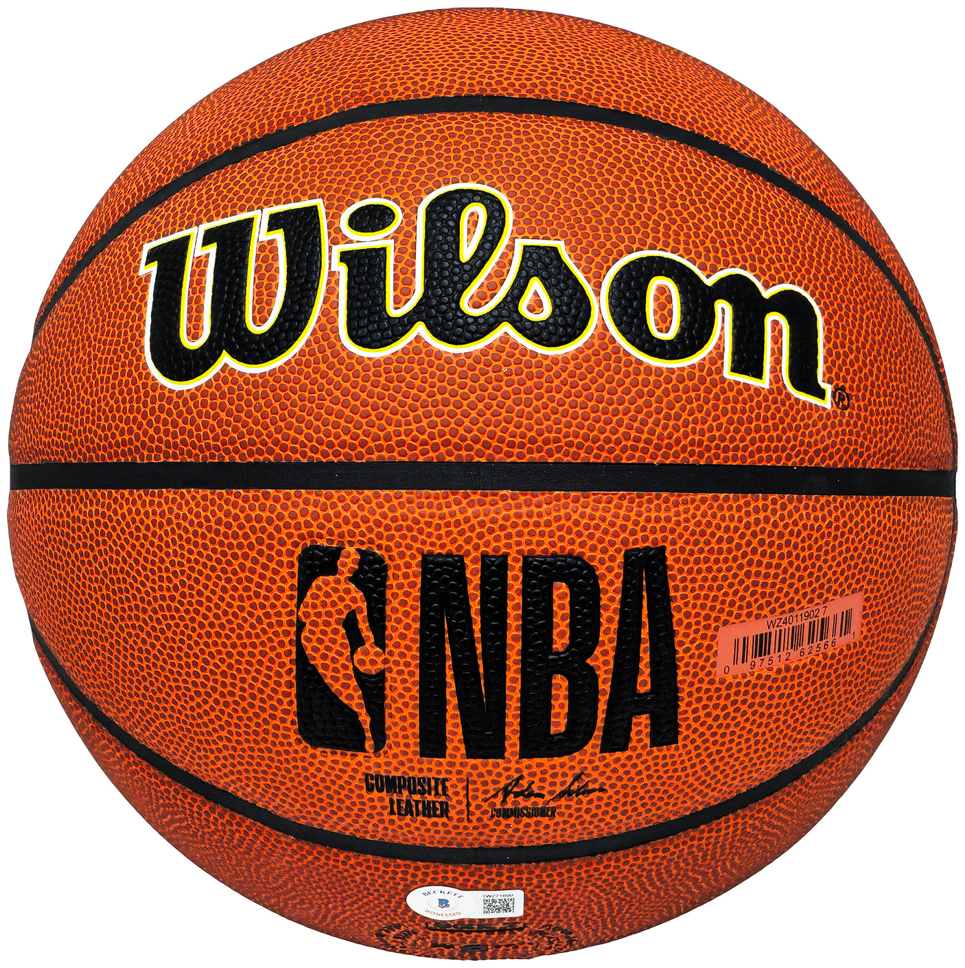John Stockton Autographed Composite Leather Utah Jazz Logo Basketball Beckett BAS Witness Stock #224366
