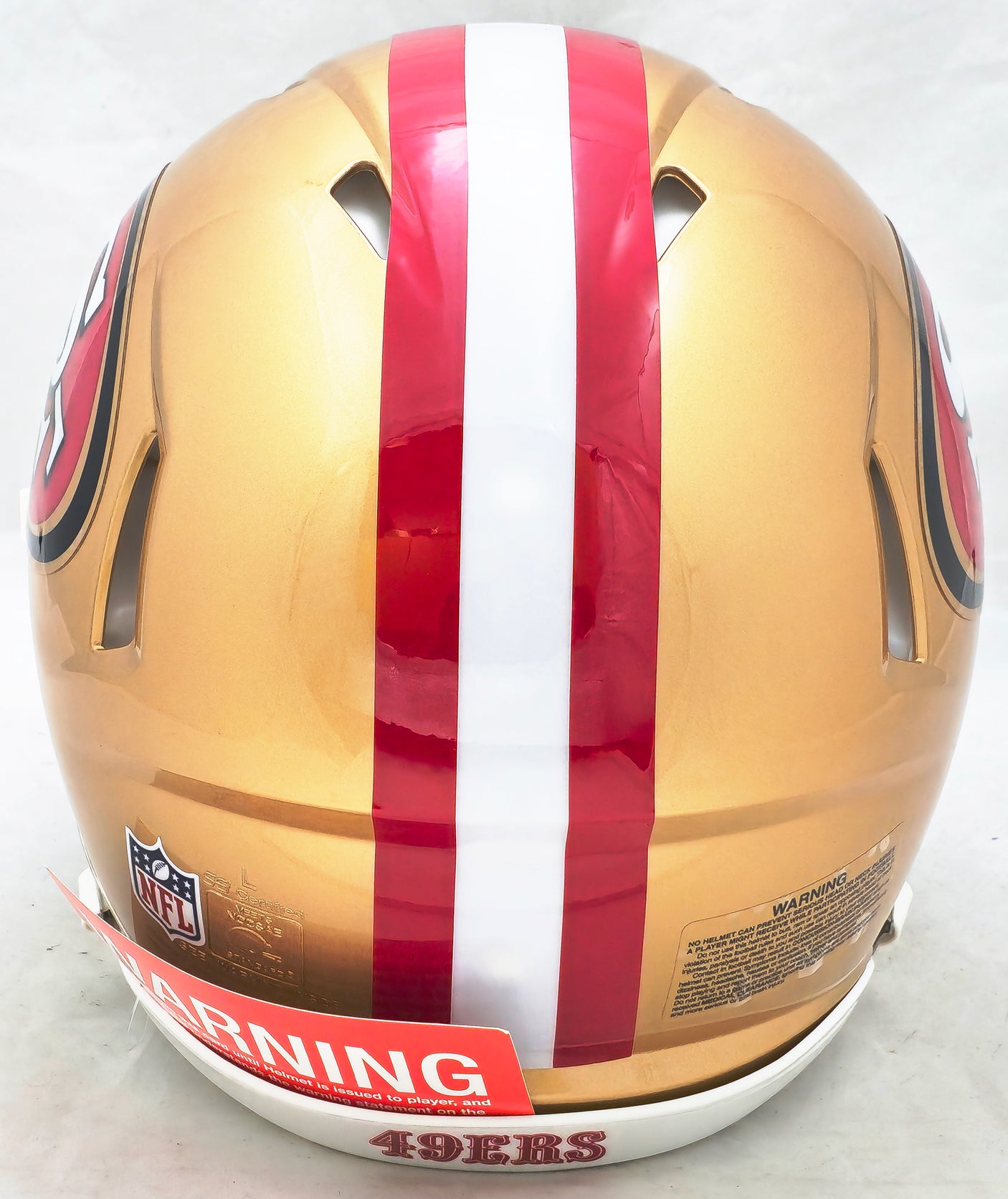 Unsigned San Francisco 49ers Gold Full Size Authentic Speed Helmet Stock #224199