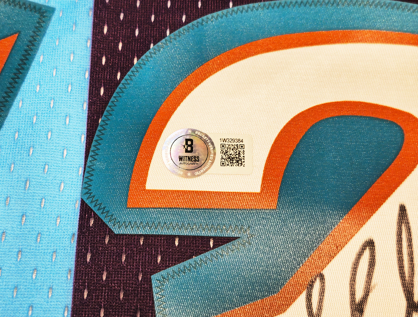 Utah Jazz John Stockton Autographed Blue & Purple Authentic Mitchell & Ness 1996-97 Hardwood Classic Swingman Split Jersey Size L Beckett BAS Witness Stock #224340