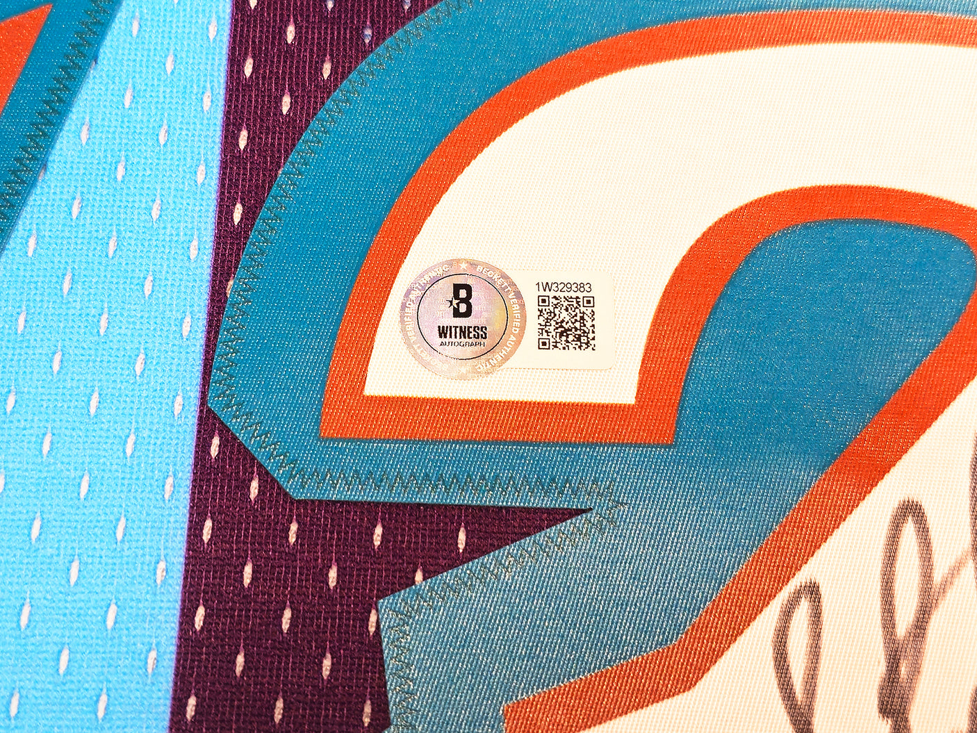 Utah Jazz John Stockton Autographed Blue & Purple Authentic Mitchell & Ness 1996-97 Hardwood Classic Swingman Split Jersey Size XXL Beckett BAS Witness Stock #224342