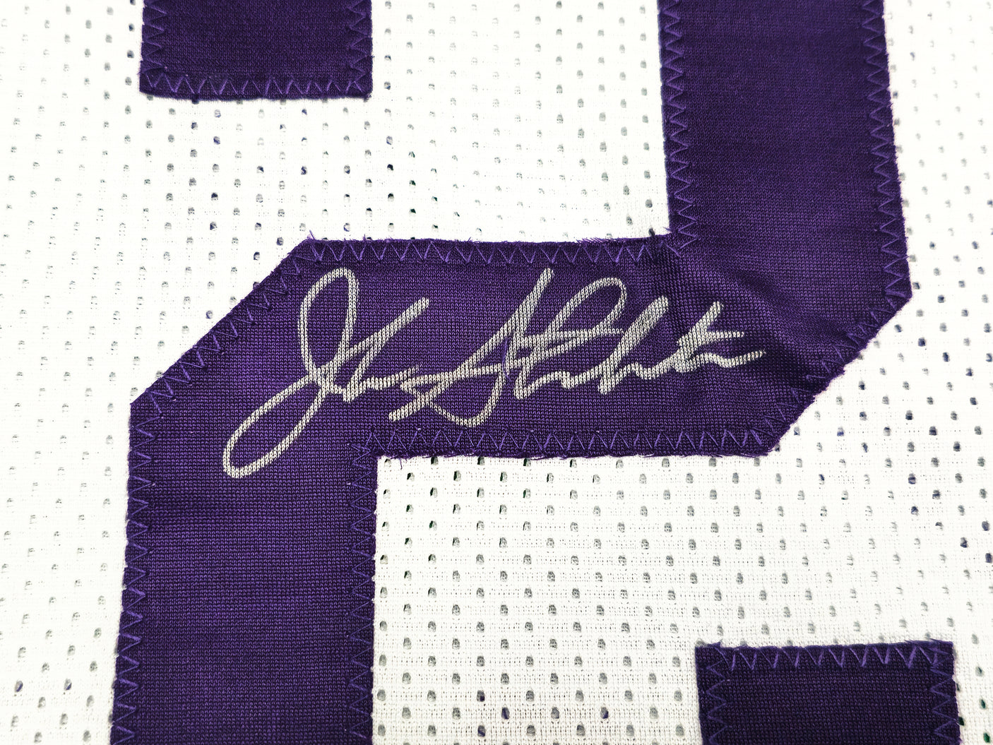 Utah Jazz John Stockton Autographed White Jersey Beckett BAS Witness Stock #224359