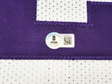 Utah Jazz John Stockton Autographed White Jersey Beckett BAS Witness Stock #224359