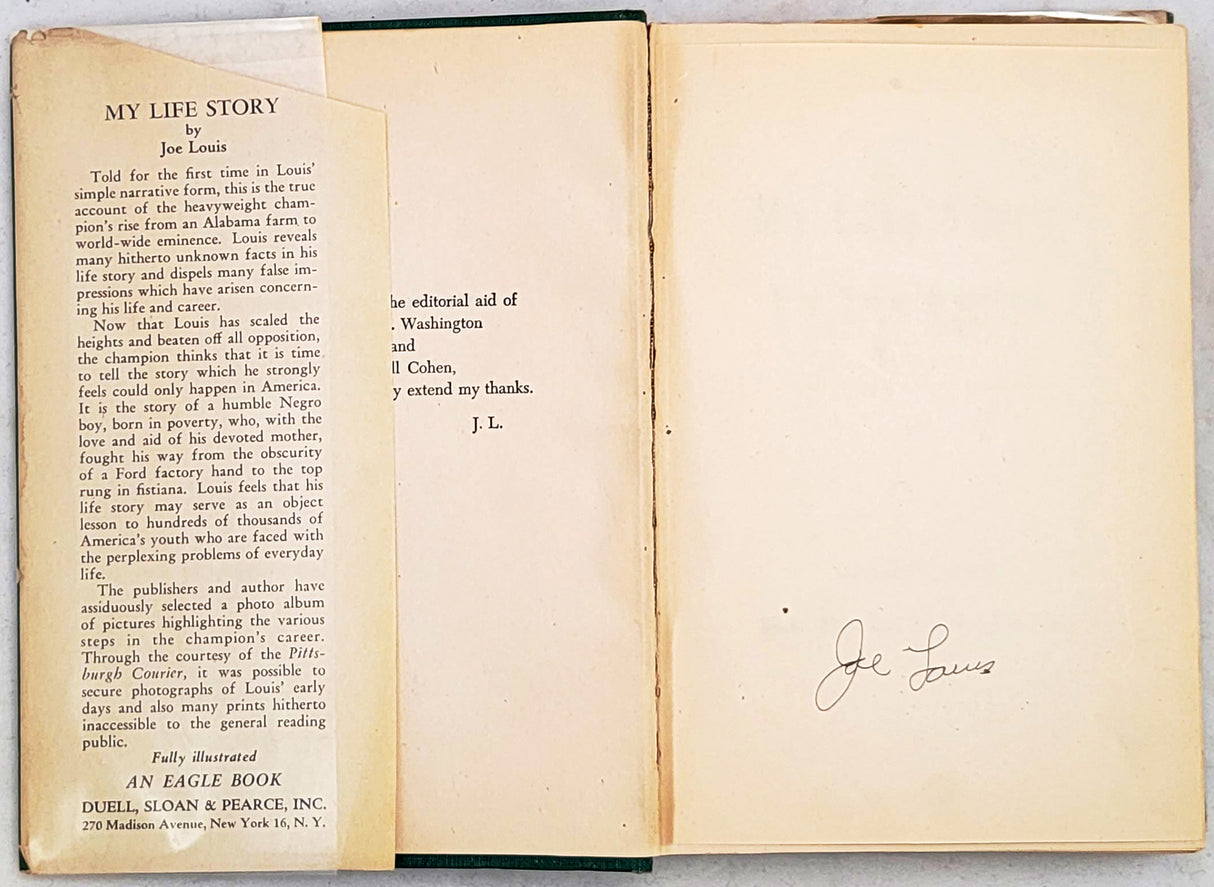 Joe Louis Autographed My Life Story Autobiography Book Heavyweight Champion JSA #YY00341