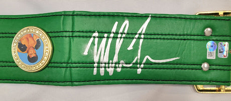 Mike Tyson Autographed World Champion WBC Belt (Smudged) Beckett BAS Witness #WX99774