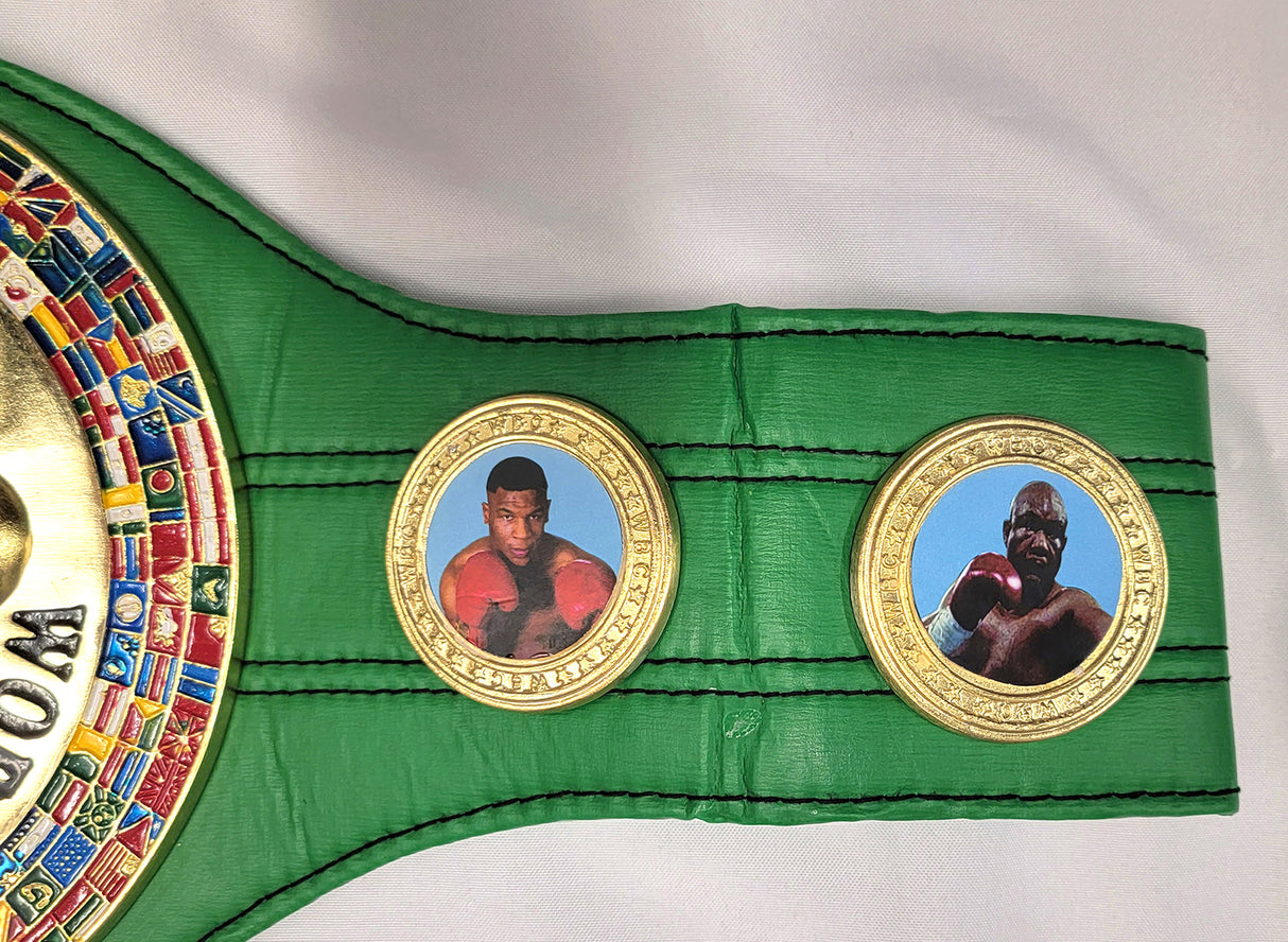 Mike Tyson Autographed World Champion WBC Belt (Smudged) Beckett BAS Witness #WX99774