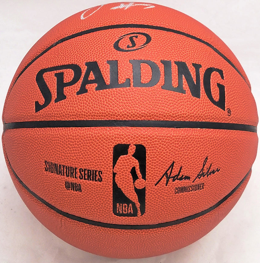 Jordan Poole Autographed Official Spalding Signature Series Basketball Golden State Warriors (Smudge) Beckett BAS Witness #WV05899
