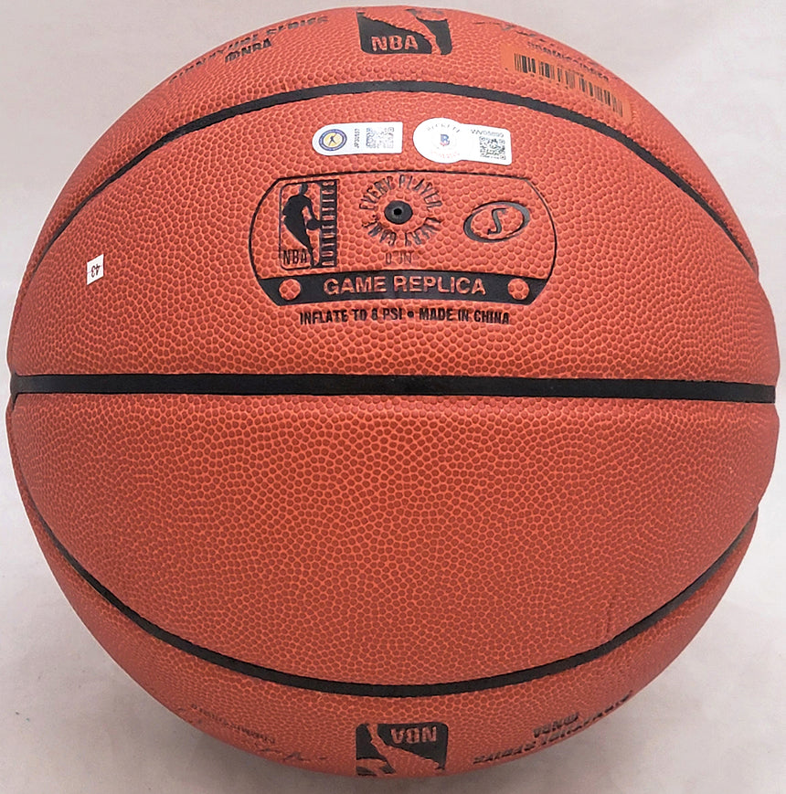 Jordan Poole Autographed Official Spalding Signature Series Basketball Golden State Warriors (Smudge) Beckett BAS Witness #WV05899