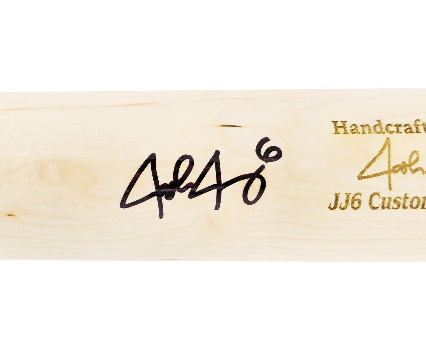Josh Jung Autographed Blonde Marucci Player Model Baseball Bat Texas Rangers Beckett BAS Witness Stock #224404