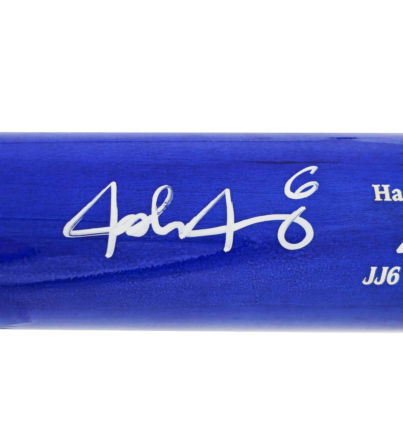 Josh Jung Autographed Blue & White Marucci Player Model Baseball Bat Texas Rangers Beckett BAS Witness Stock #224405