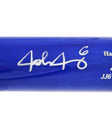 Josh Jung Autographed Blue & White Marucci Player Model Baseball Bat Texas Rangers Beckett BAS Witness Stock #224405
