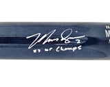 Marcus Semien Autographed Navy & Grey Marucci Player Model Baseball Bat Texas Rangers "23 WS Champs" Beckett BAS Witness Stock #224401