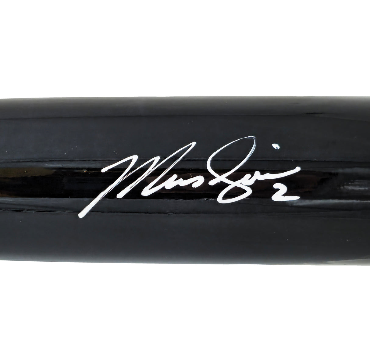 Marcus Semien Autographed Black & White Marucci Player Model Baseball Bat Texas Rangers Beckett BAS Witness Stock #224400