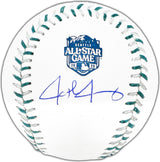 Josh Jung Autographed Official 2023 All Star Game Logo Game Baseball Texas Rangers Beckett BAS Witness Stock #224412