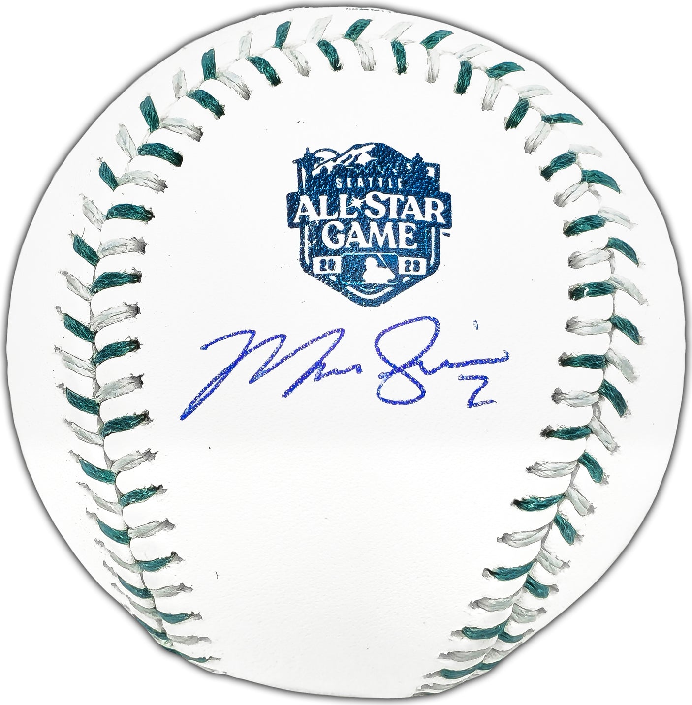 Marcus Semien Autographed Official 2023 All Star Game Logo Game Baseball Texas Rangers Beckett BAS Witness Stock #224413