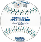 Marcus Semien Autographed Official 2023 All Star Game Logo Game Baseball Texas Rangers Beckett BAS Witness Stock #224413