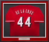 Cincinnati Reds Elly De La Cruz Autographed Framed Red Jersey Beckett BAS QR Stock #239066