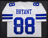 Dallas Cowboys Dez Bryant Autographed Framed White Jersey Beckett BAS Witness Stock #239061