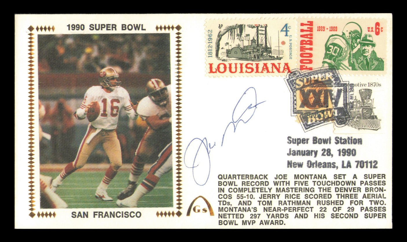 Joe Montana Autographed 1990 First Day Cover San Francisco 49ers SKU #239087