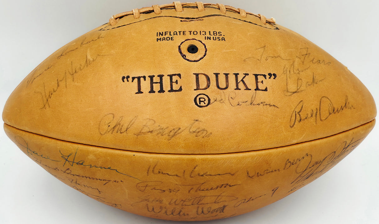 1964 Green Bay Packers Team Autographed Wilson NFL "The Duke" Football With 51 Signatures Including Vince Lombardi Beckett BAS #AE31036