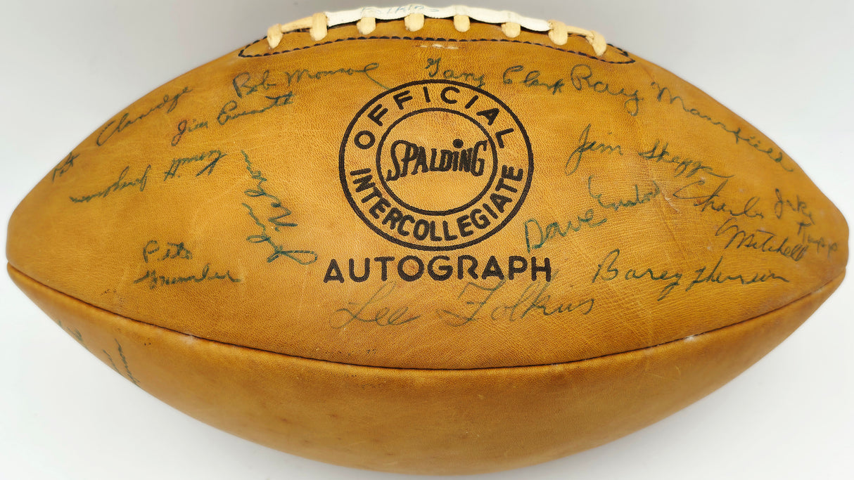 1960 University of Washington Huskies Rose Bowl Champions Team Autographed Spalding Leather Football With 35 Signatures Including Ben Davidson Beckett BAS #AE31431