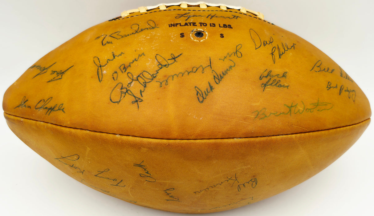 1960 University of Washington Huskies Rose Bowl Champions Team Autographed Spalding Leather Football With 35 Signatures Including Ben Davidson Beckett BAS #AE31431