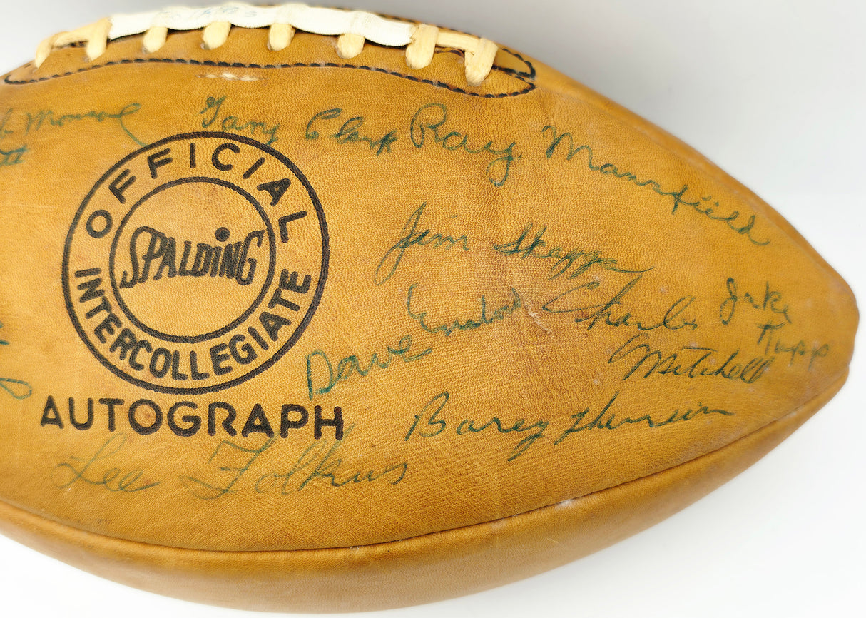 1960 University of Washington Huskies Rose Bowl Champions Team Autographed Spalding Leather Football With 35 Signatures Including Ben Davidson Beckett BAS #AE31431
